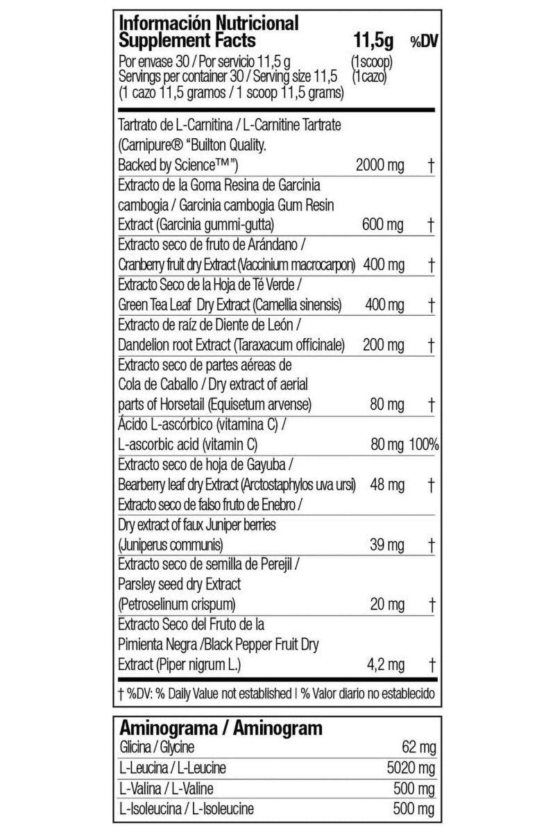 Nutritional information for Zoomad Labs Caretaker® Squeeze supplement, detailing ingredients and amino acid profile.