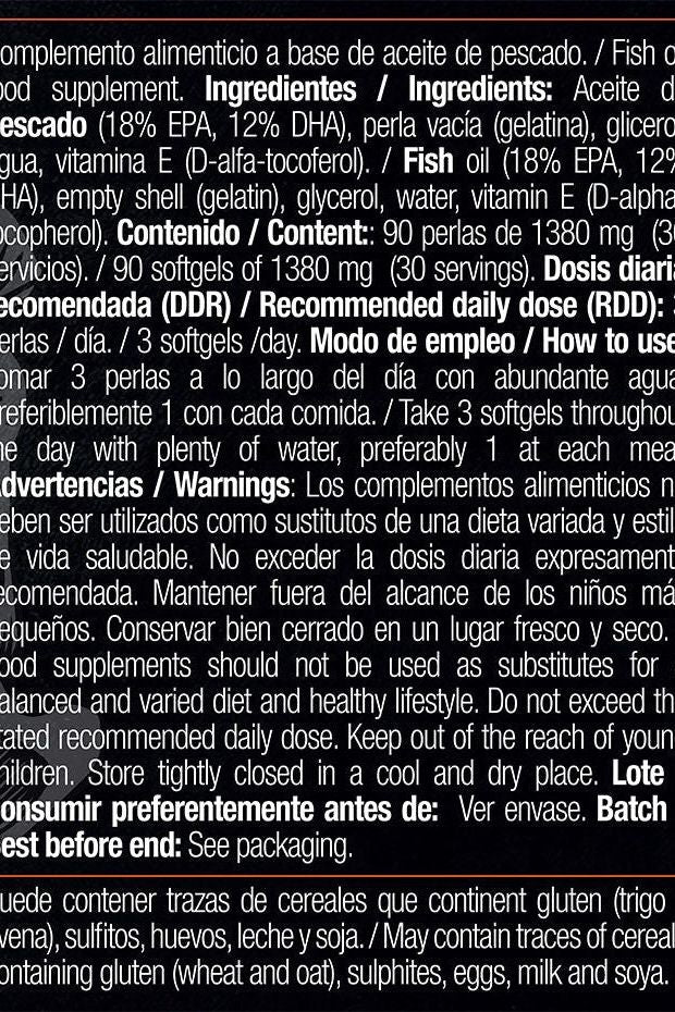 Zoomad Labs Omega 3 softgels label showing ingredients and usage instructions for heart and brain health.