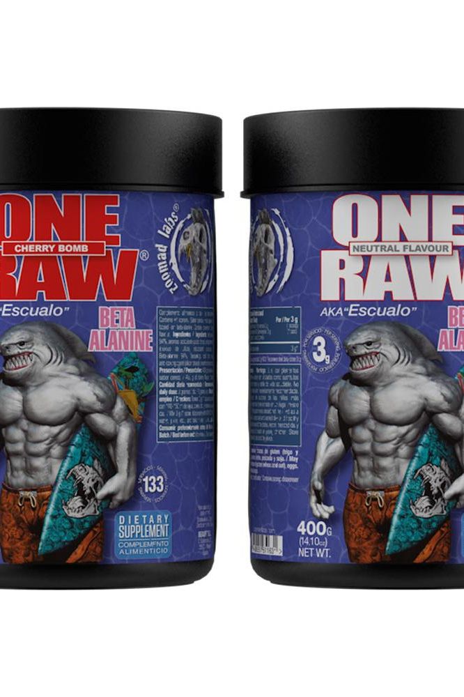 Zoomad Labs One Raw® Beta-alanine supplement in Cherry Bomb and Neutral flavors, enhancing strength and endurance.