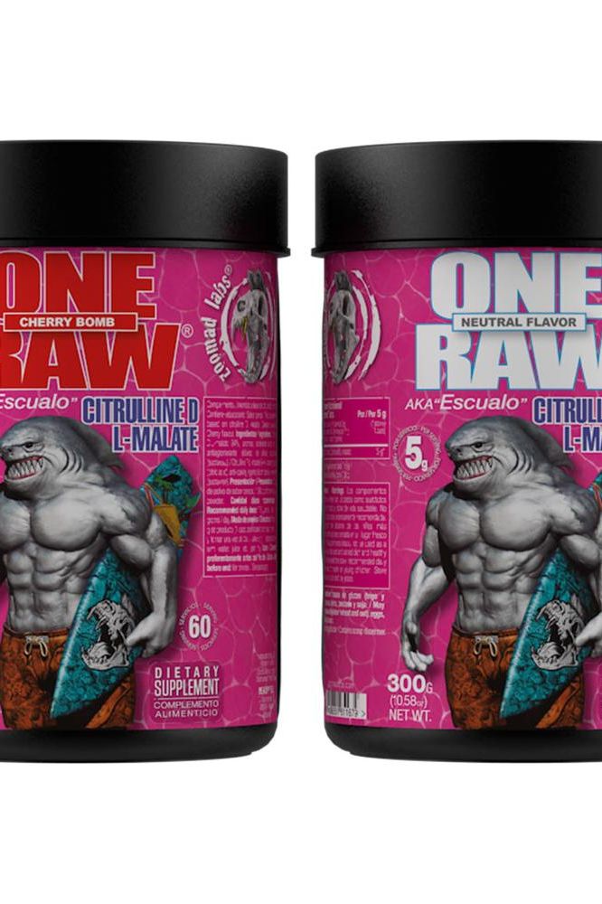 Zoomad Labs One Raw Citrulline D L-Malate supplement jars, featuring Cherry Bomb and Neutral Flavor varieties.